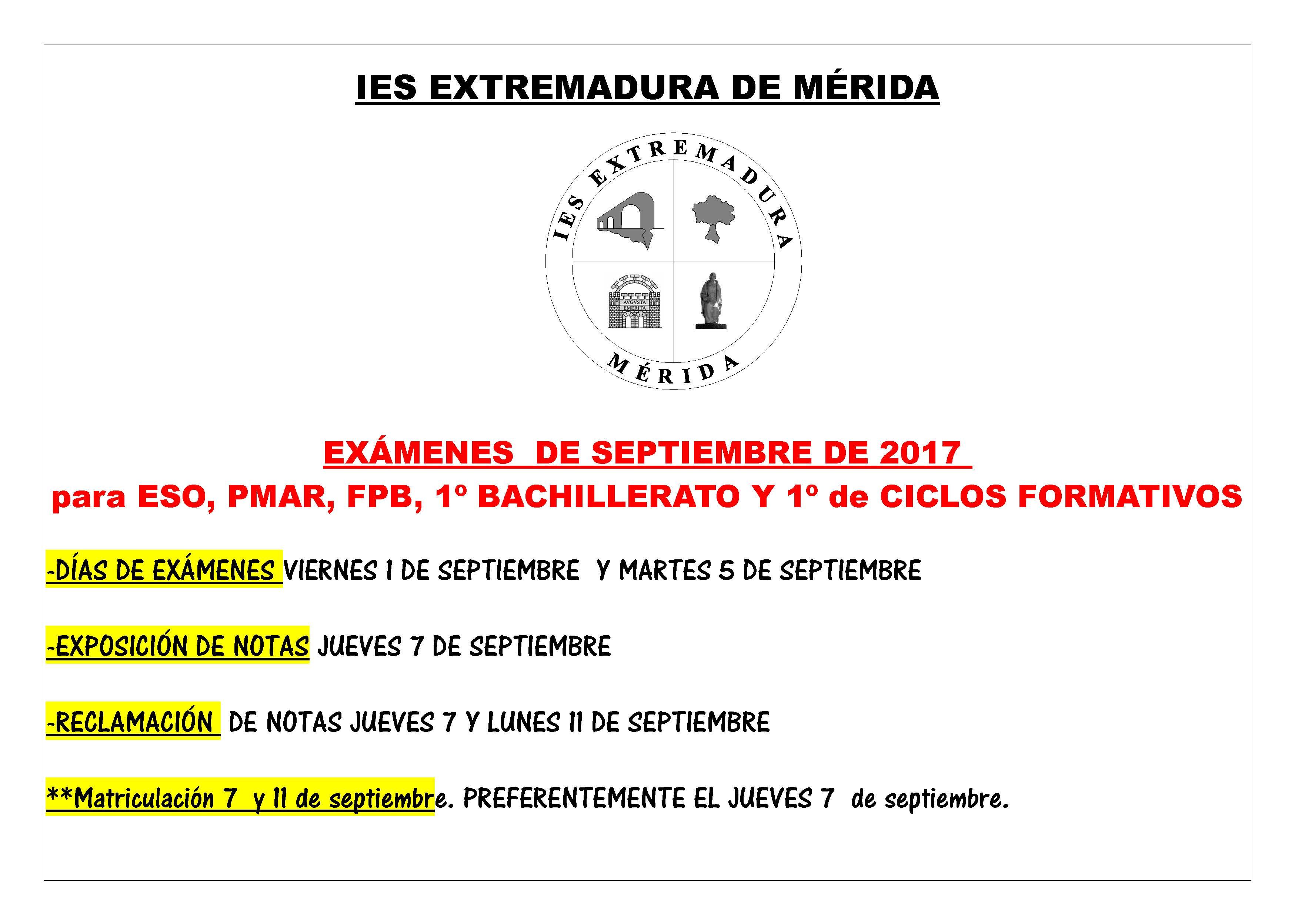 Examenes de septiembre 2017 Página 1