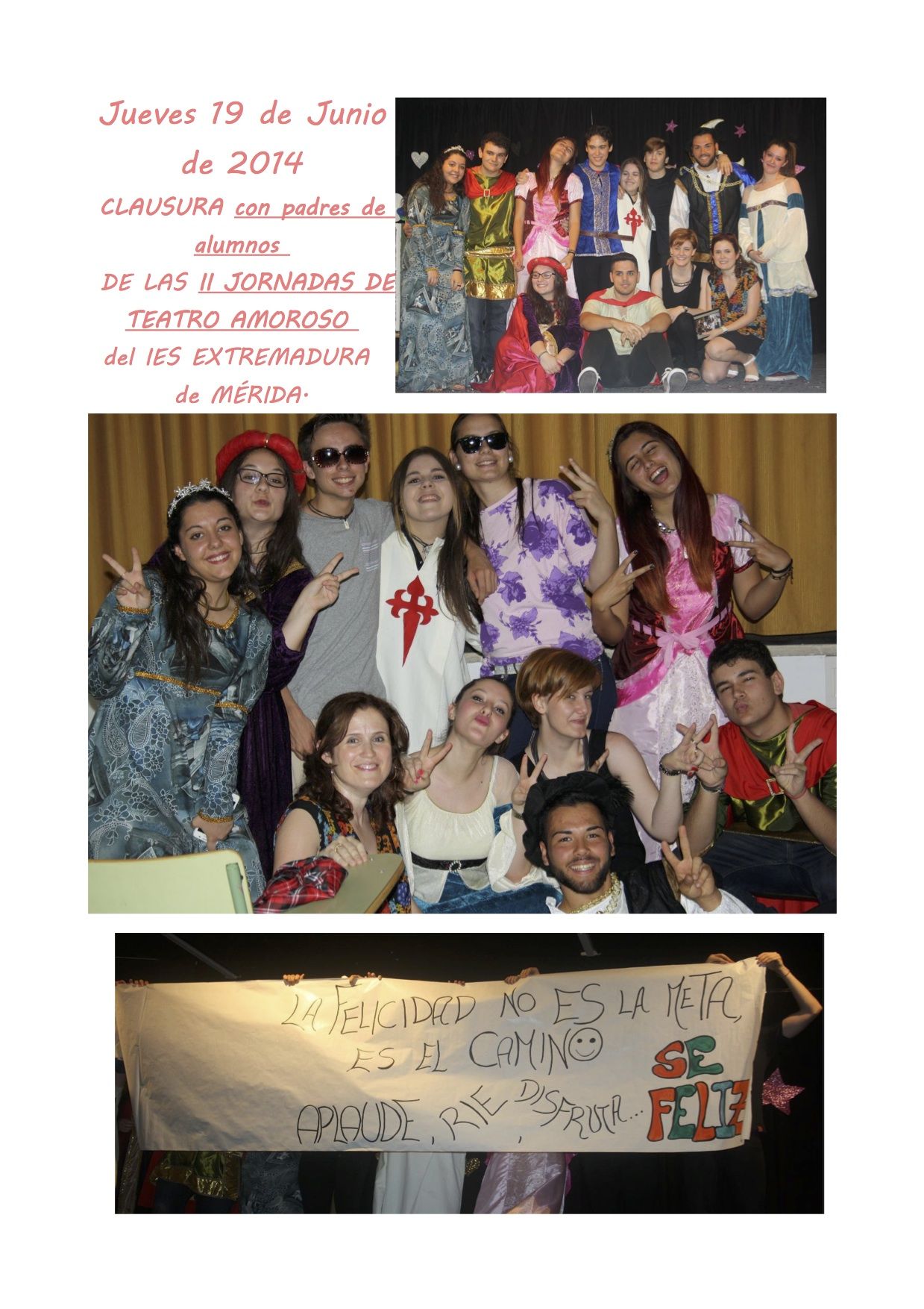 clausura de las jornadas de teatro 2014