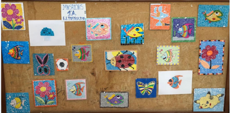mosaicos en el panel