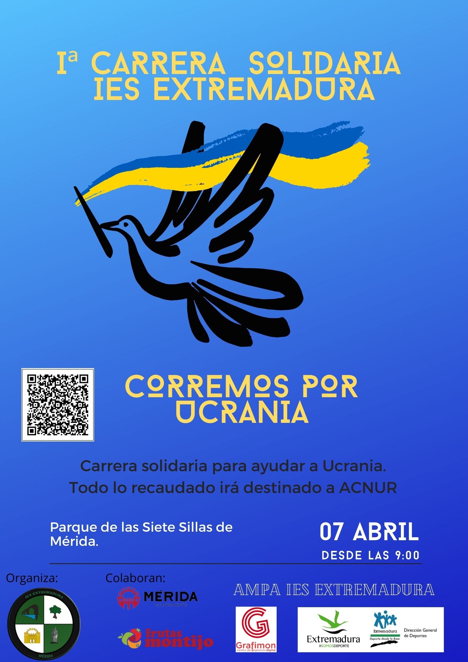 Cartel 1ª Carrera Solidaria IES Extremadura