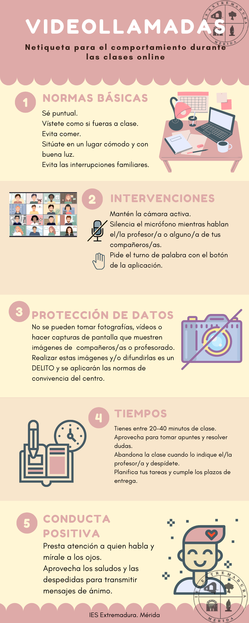 infografia netiqueta en clases online