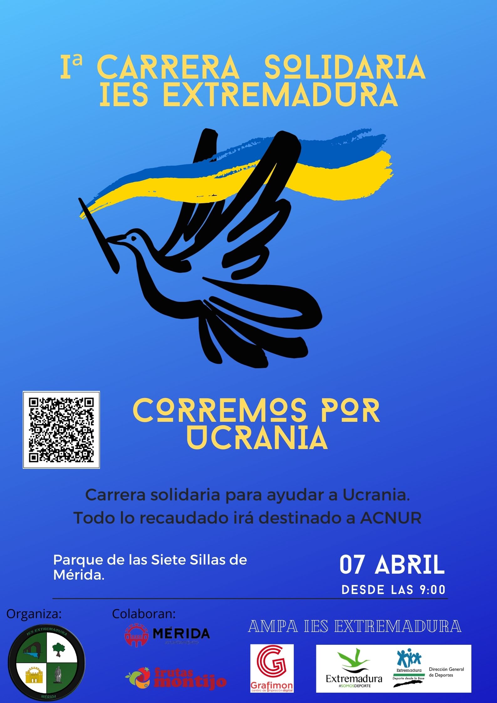 Cartel 1ª Carrera Solidaria IES Extremadura
